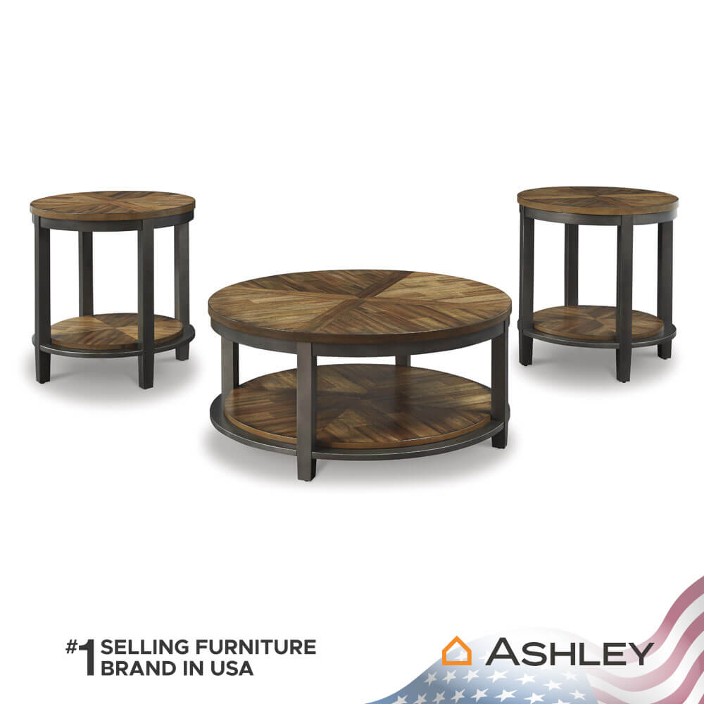 ชุดโต๊ะข้าง ASHLEY FURNITURE HOMESTORE รุ่น ROYBECK/3 สีไม้ธรรมชาติ_1