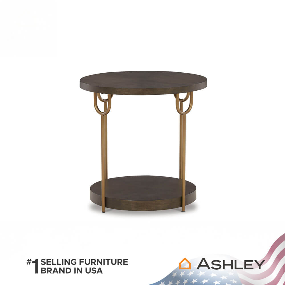 โต๊ะข้าง ASHLEY FURNITURE HOMESTORE รุ่น BRAZBURN/60 สีน้ำตาลเข้ม_1