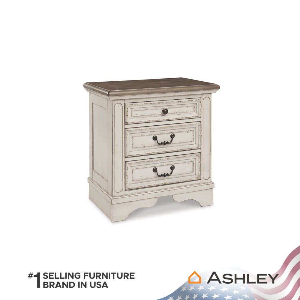 ตู้ข้างเตียง ASHLEY FURNITURE HOMESTORE รุ่น REALYN สีขาววินเทจ_1