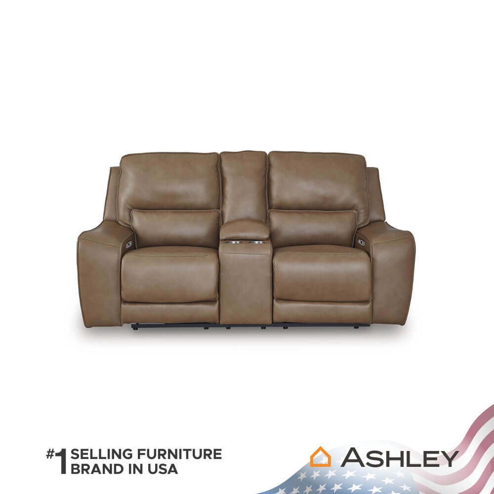 โซฟาปรับเอนนอนไฟฟ้า 2 ที่นั่งพร้อมคอนโซล ASHLEY FURNITURE HOMESTORE รุ่น SILVERBROOKE/2RRM สีน้ำตาล