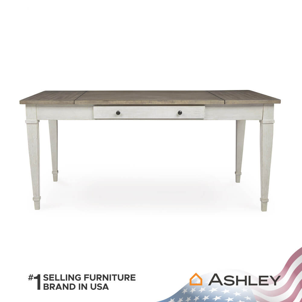 โต๊ะอาหารพร้อมลิฟท์ท็อป ASHLEY FURNITURE HOMESTORE รุ่น SKEMPTON/167 สีขาววินเทจ
