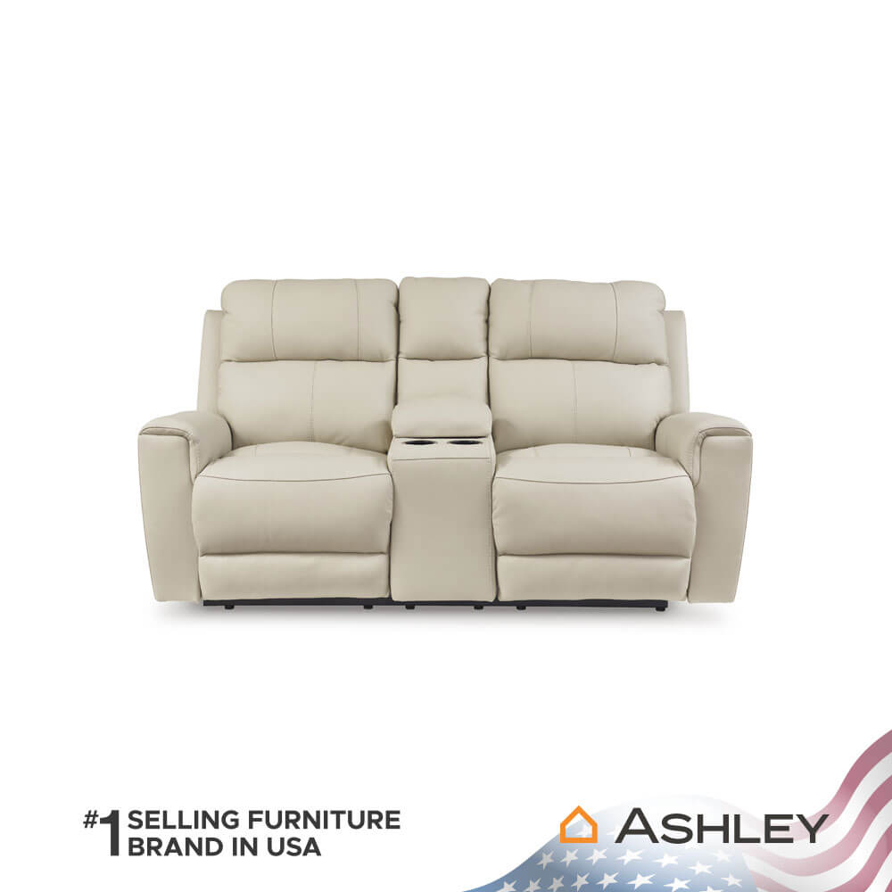 โซฟาปรับเอนไฟฟ้า 2 ที่นั่งพร้อมที่วางแขน ASHLEY FURNITURE HOMESTORE รุ่น DAHLMOORE/2RRM สีครีม