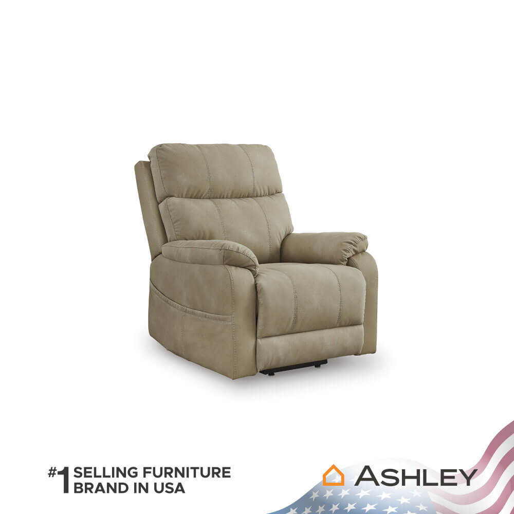 โซฟาปรับเอนไฟฟ้า 1 ที่นั่ง ASHLEY FURNITURE HOMESTORE รุ่น NEXT-GEN DURAPELLA/1RM สีน้ำตาลอ่อน
