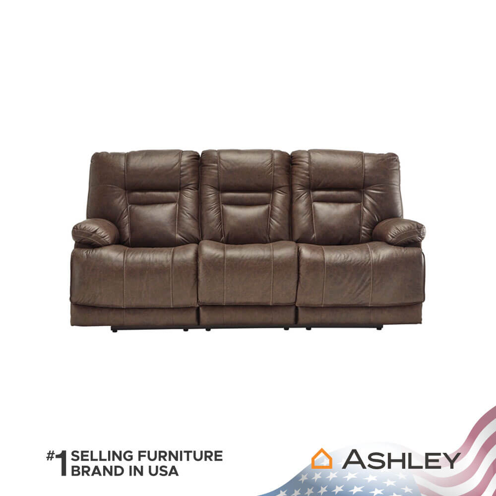 โซฟาปรับเอนไฟฟ้า 3 ที่นั่ง พร้อมพนักพิงศีรษะปรับได้ ASHLEY FURNITURE HOMESTORE รุ่น WURSTROW/3RRM สีน้ำตาล