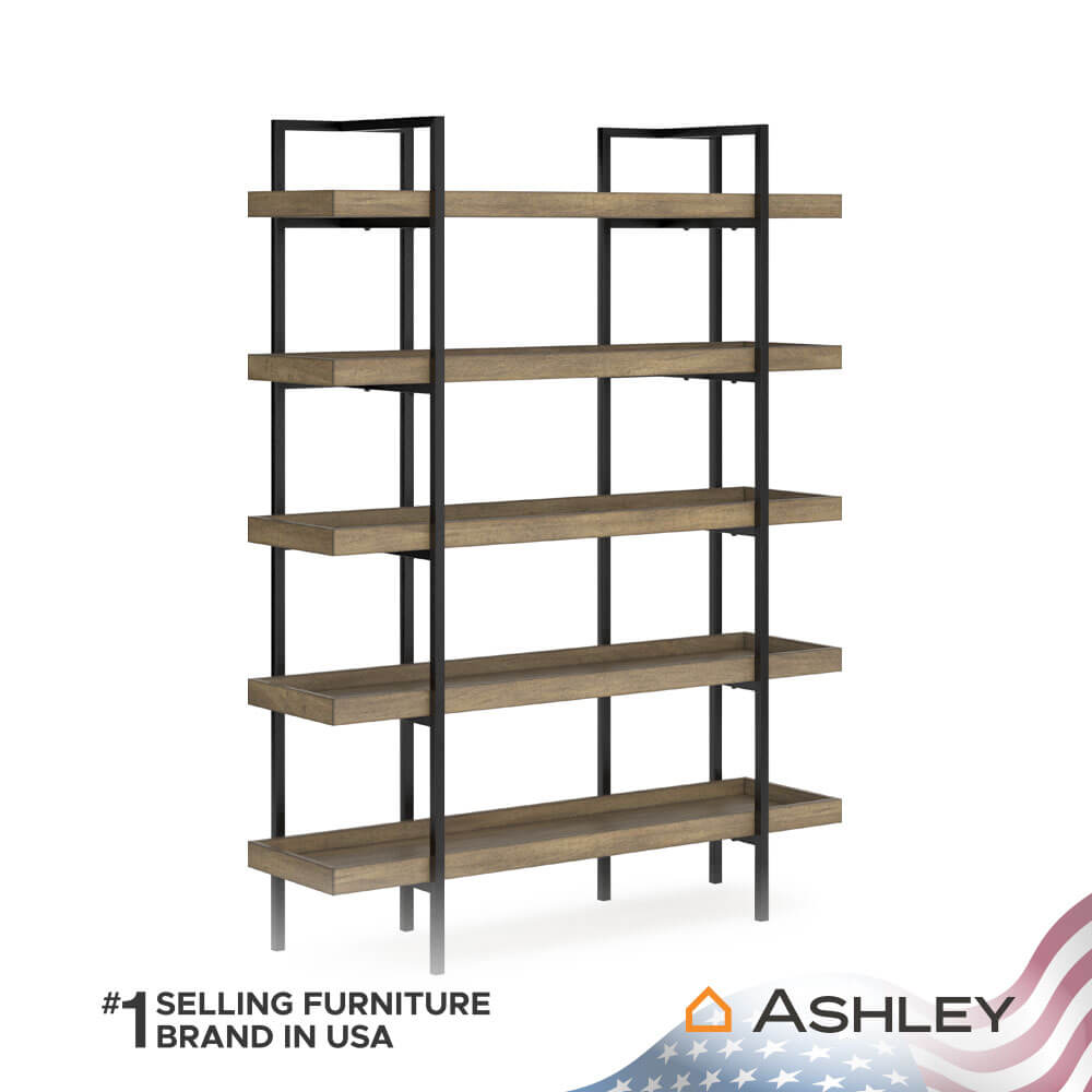 ชั้นวางหนังสือ ASHLEY FURNITURE HOMESTORE รุ่น MONTIA สีดำ