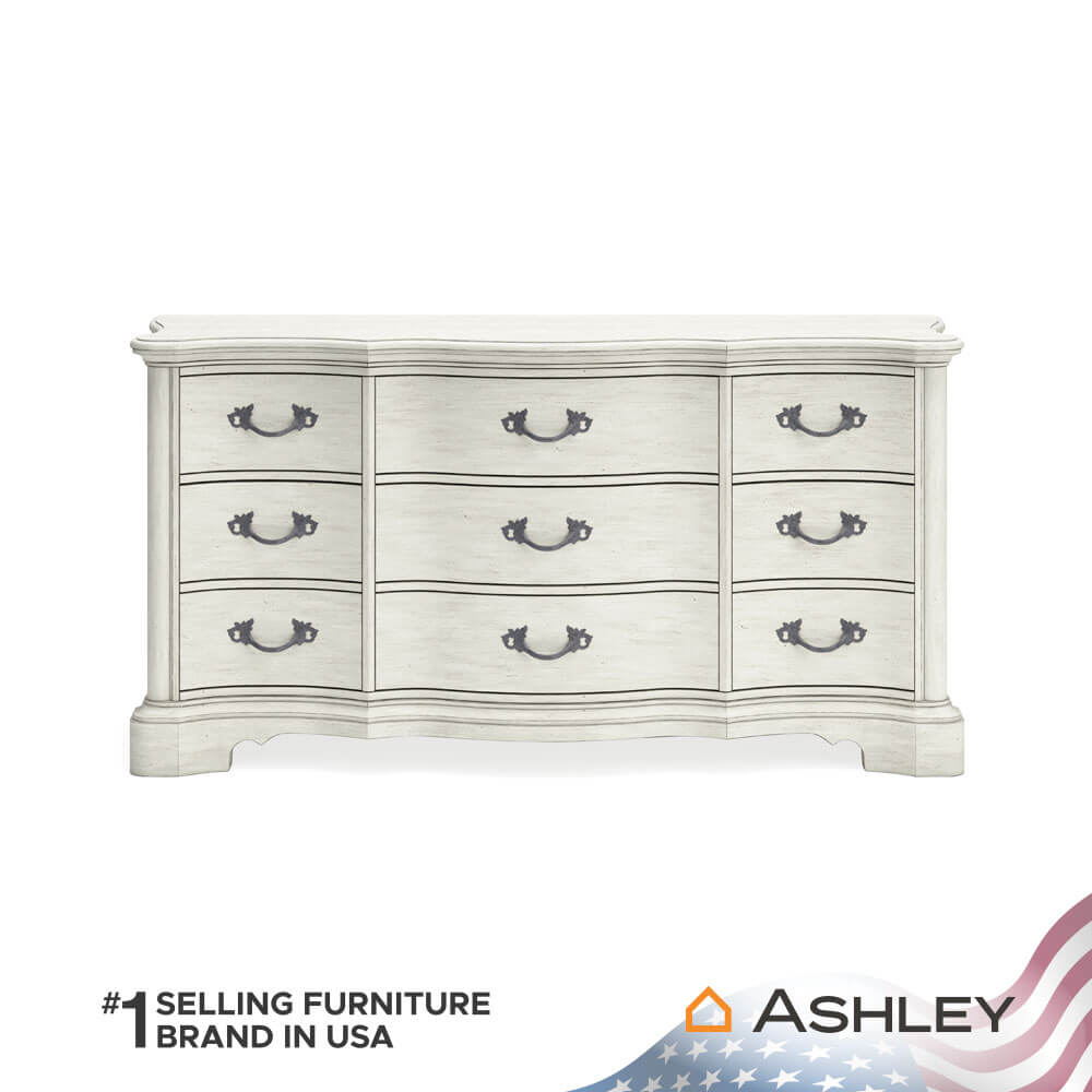 ตู้ลิ้นชัก 9 ลิ้นชัก ASHLEY FURNITURE HOMESTORE รุ่น ARLENDYNE/183 สีขาววินเทจ