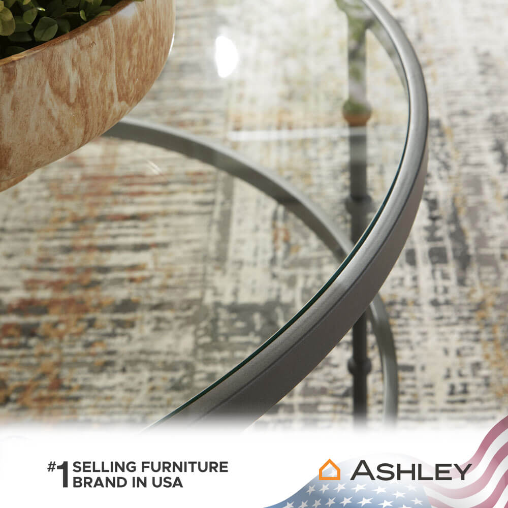 ชุดโต๊ะข้าง ASHLEY FURNITURE HOMESTORE รุ่น KELLYCO/3 สีเทาเข้ม_2