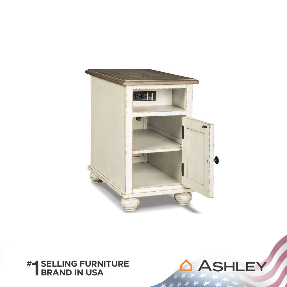 โต๊ะข้าง ASHLEY FURNITURE HOMESTORE รุ่น REALYN/35 สีขาววินเทจ