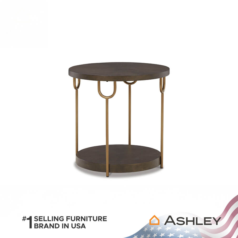 โต๊ะข้าง ASHLEY FURNITURE HOMESTORE รุ่น BRAZBURN/60 สีน้ำตาลเข้ม_2