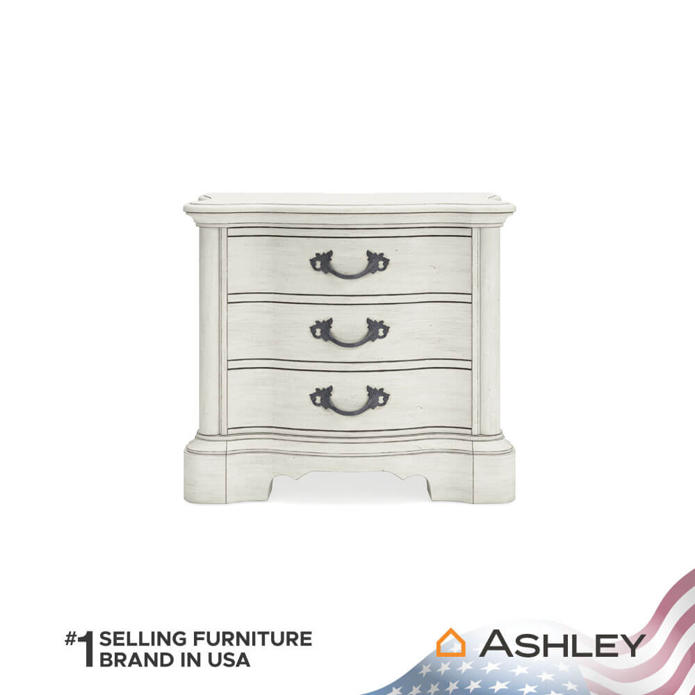 โต๊ะข้างเตียง ASHLEY FURNITURE HOMESTORE รุ่น ARLENDYNE สีขาววินเทจ_2