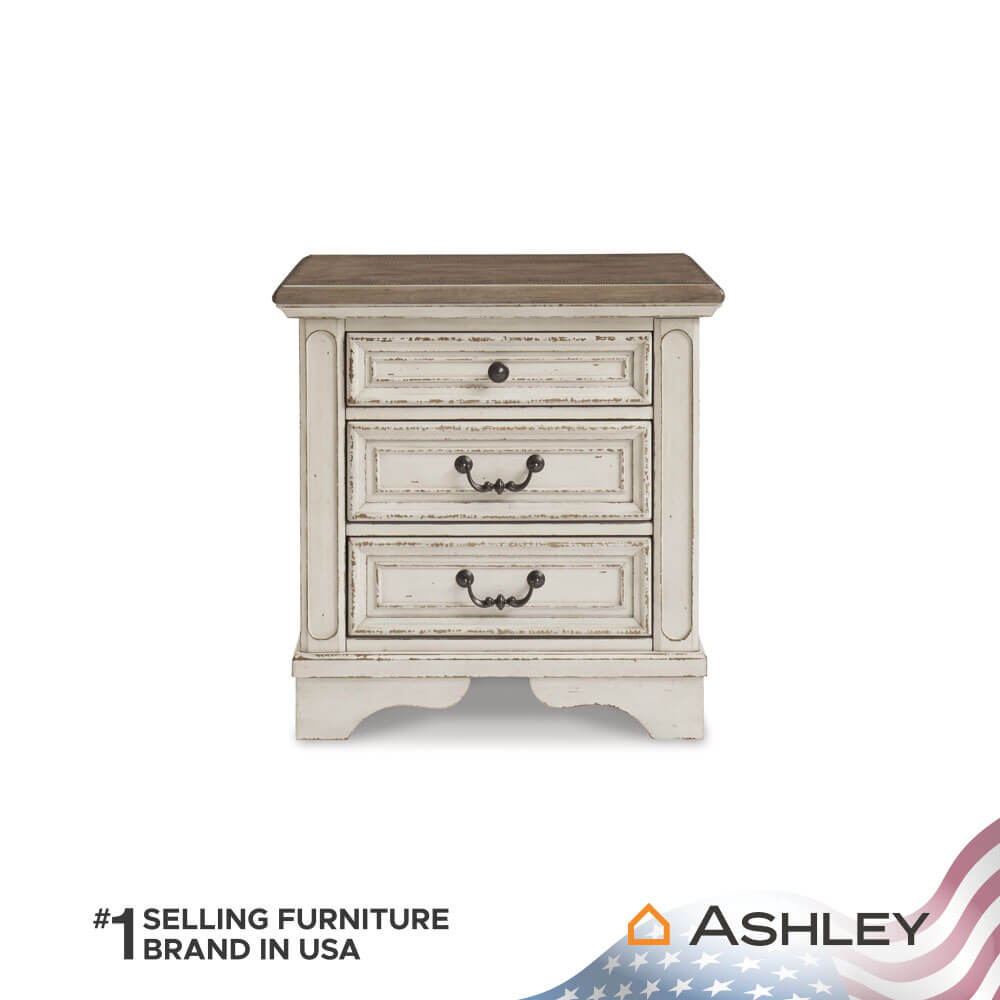 ตู้ข้างเตียง ASHLEY FURNITURE HOMESTORE รุ่น REALYN สีขาววินเทจ_2