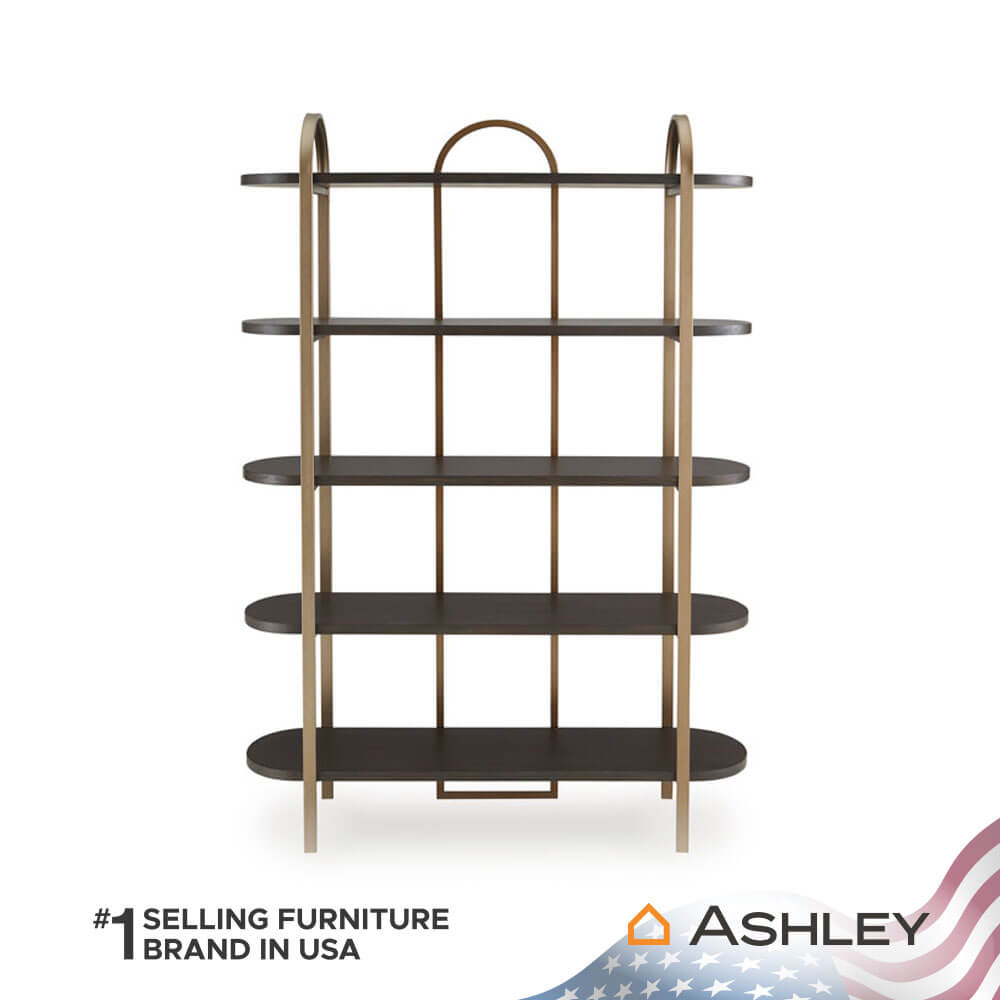 ชั้นวางของโล่ง 5 ชั้น ASHLEY FURNITURE HOMESTORE รุ่น BRENTMOUR สีทองวินเทจ