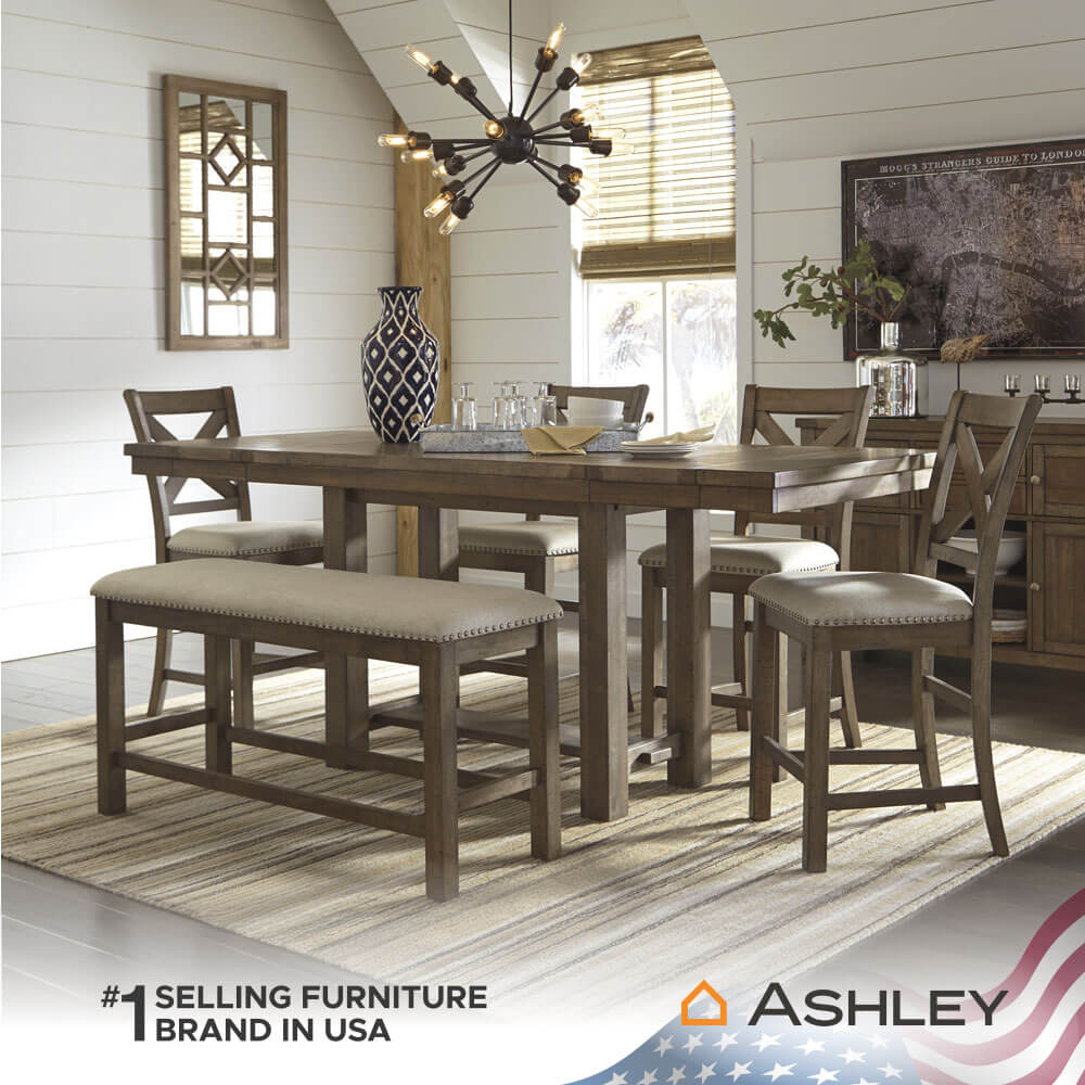 ม้านั่ง ASHLEY FURNITURE HOMESTORE รุ่น MORIVILLE/123 สีน้ำตาล_2