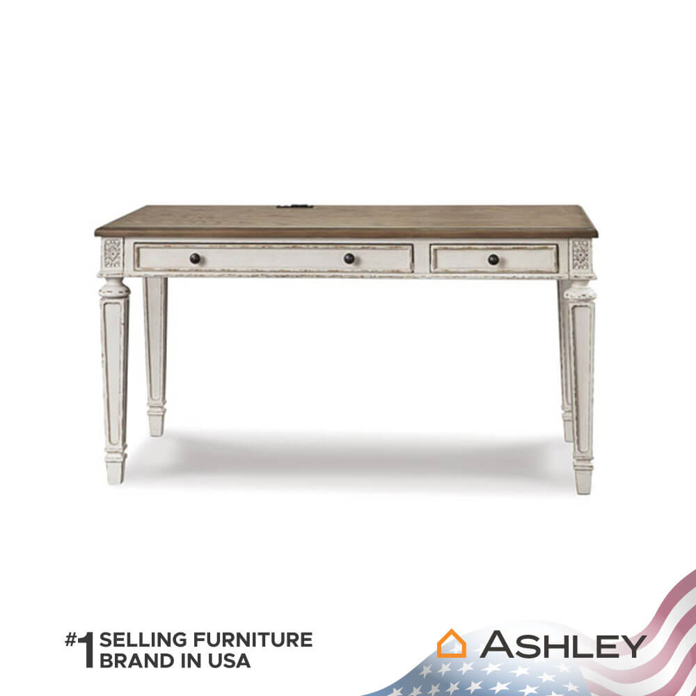 โต๊ะทำงาน ASHLEY FURNITURE HOMESTORE รุ่น REALYN/152 สีขาววินเทจ