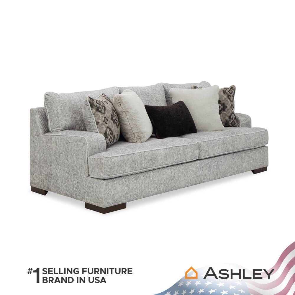 โซฟา 3 ที่นั่ง ASHLEY FURNITURE HOMESTORE รุ่น MERCADO/3 สีเทาอ่อน