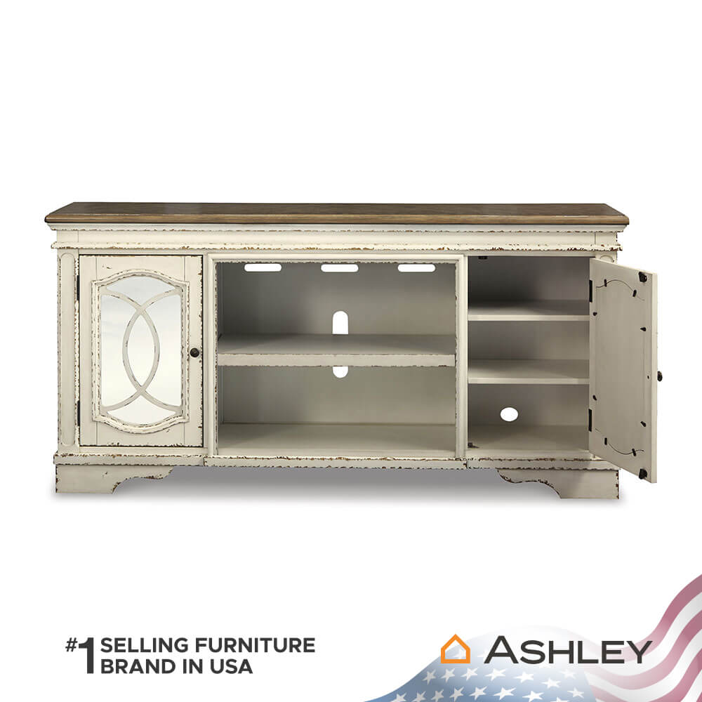 ตู้วางทีวี ASHLEY FURNITURE HOMESTORE รุ่น REALYN/187 สีขาววินเทจ