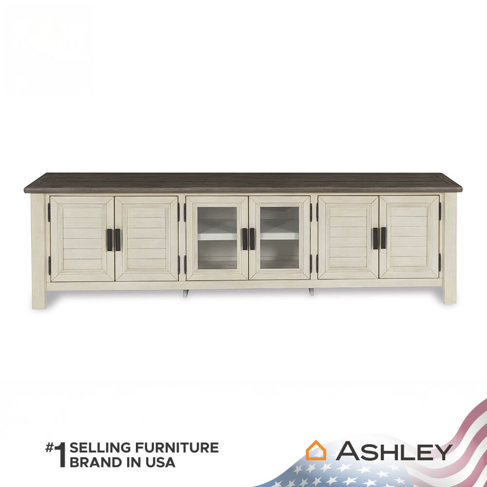 ตู้วางทีวี ASHLEY FURNITURE HOMESTORE รุ่น BOLANBURG/200 สีขาววินเทจ