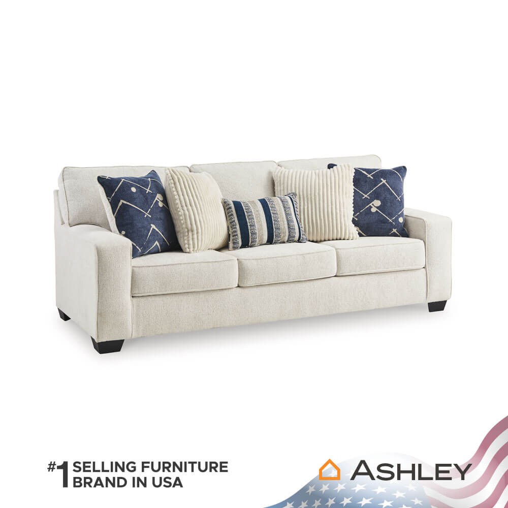 โซฟาเบด 3 ที่นั่ง ASHLEY FURNITURE HOMESTORE รุ่น PADOVA/3 สีโซฟาสีครีม/ขาสีดำ