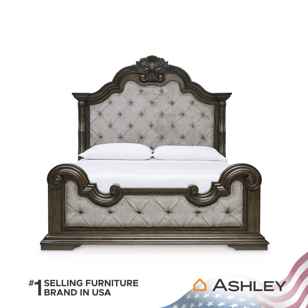 เตียงนอนขนาด 6 ฟุต ASHLEY FURNITURE HOMESTORE รุ่น MAYLEE/180 สีน้ำตาลเข้ม