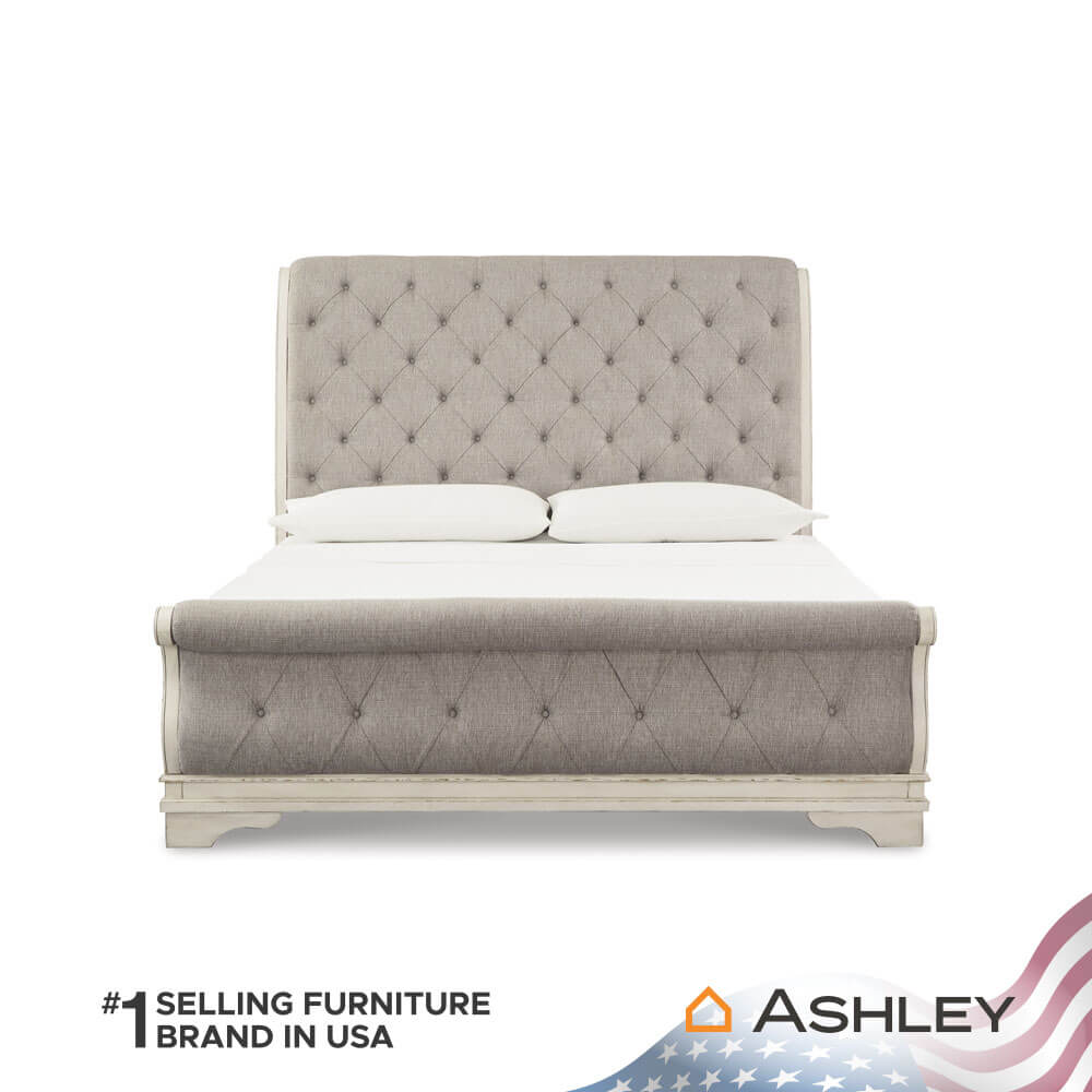 เตียงนอนขนาด 6 ฟุต ASHLEY FURNITURE HOMESTORE รุ่น REALYN/180 สีขาววินเทจ