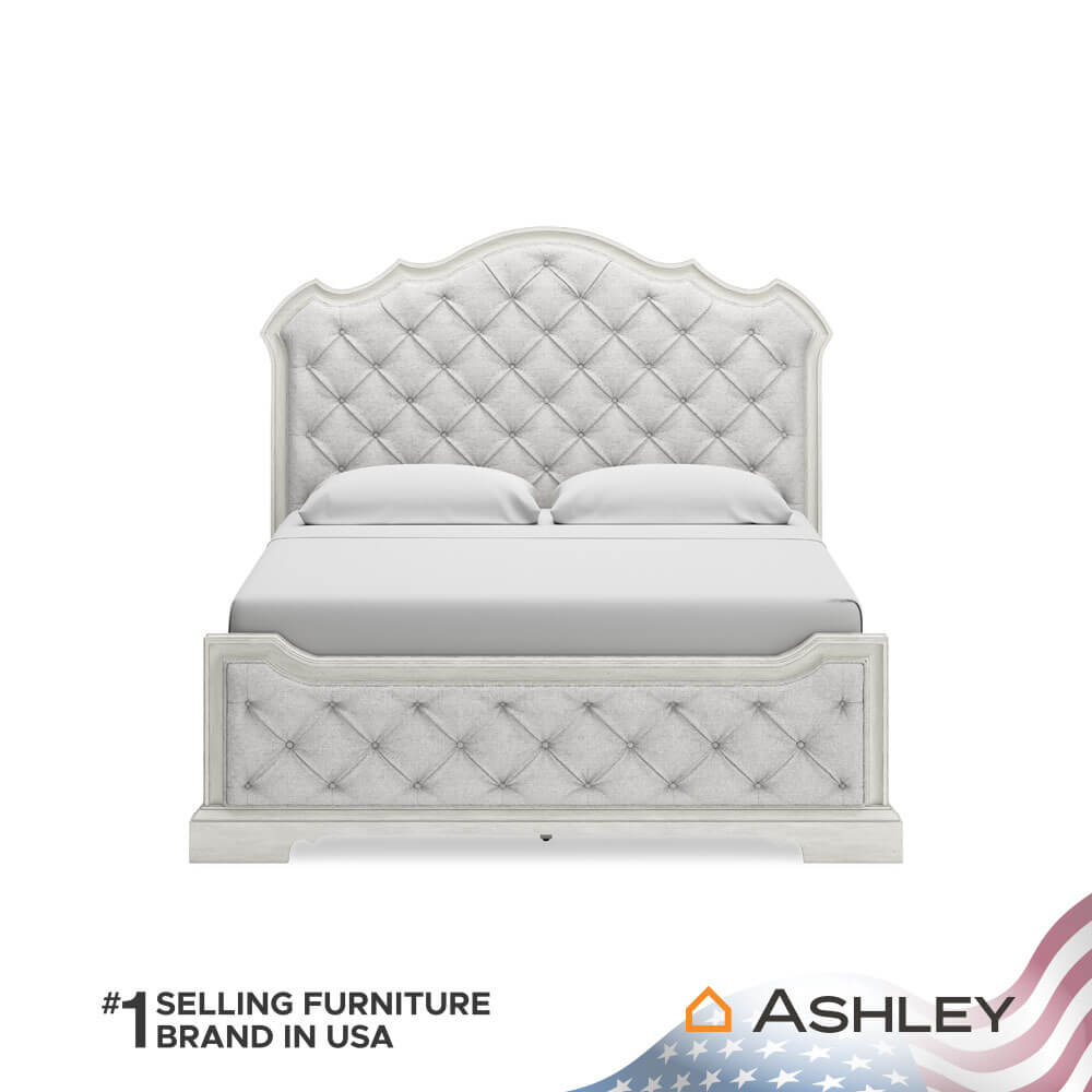 เตียงนอนขนาด 6 ฟุต ASHLEY FURNITURE HOMESTORE รุ่น ARLENDYNE/180 สีขาววินเทจ