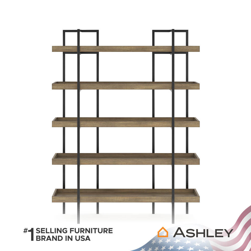 ชั้นวางหนังสือ ASHLEY FURNITURE HOMESTORE รุ่น MONTIA สีดำ