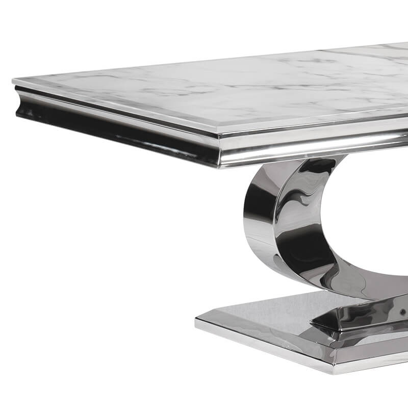 โต๊ะกลาง CHIC REPUBLIC รุ่น MENDIOLA-CH/130 MARBLE สีขาว