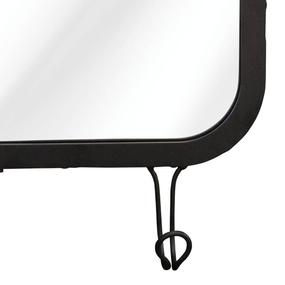 กระจกติดผนังพร้อมที่แขวน RINA HEY รุ่น MONA/30X50 สีดำ_3