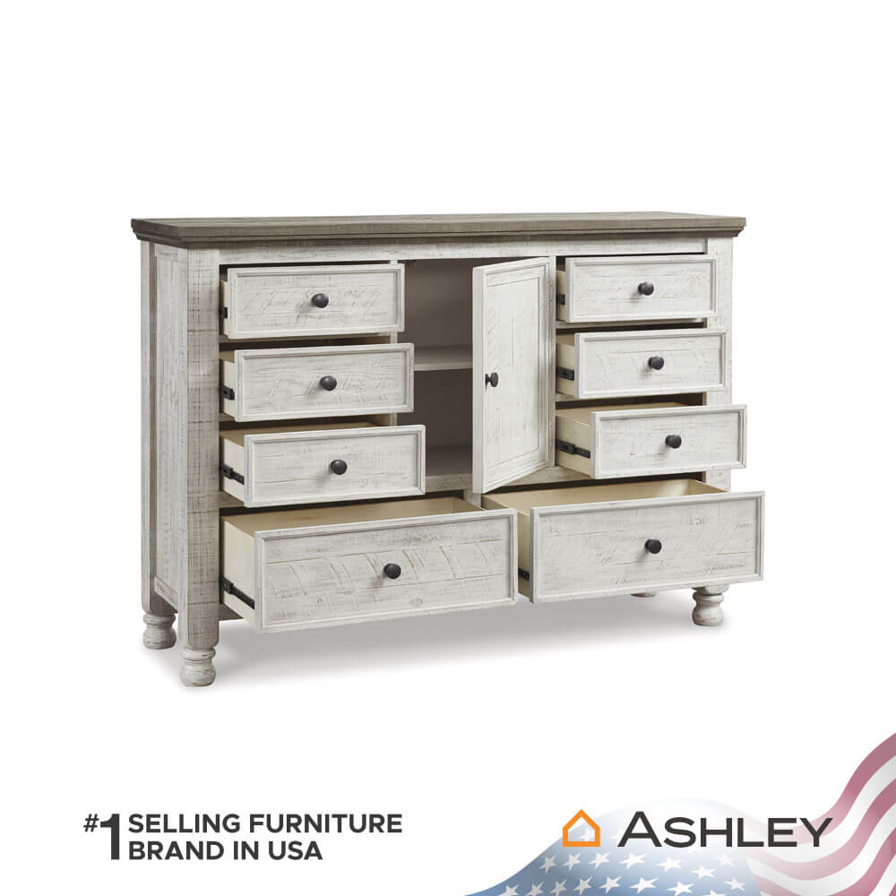 ตู้ลิ้นชัก 8 ลิ้นชัก 1 บานเปิด ASHLEY FURNITURE HOMESTORE รุ่น HAVALANCE/157 สีขาววินเทจ_3