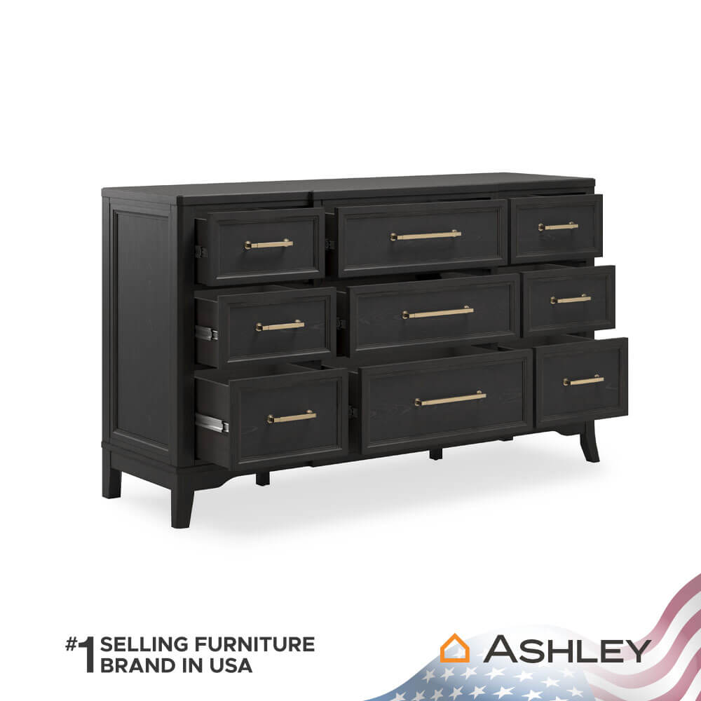 ตู้ลิ้นชัก 9 ลิ้นชัก ASHLEY FURNITURE HOMESTORE รุ่น WELLTERN/167 สีดำ