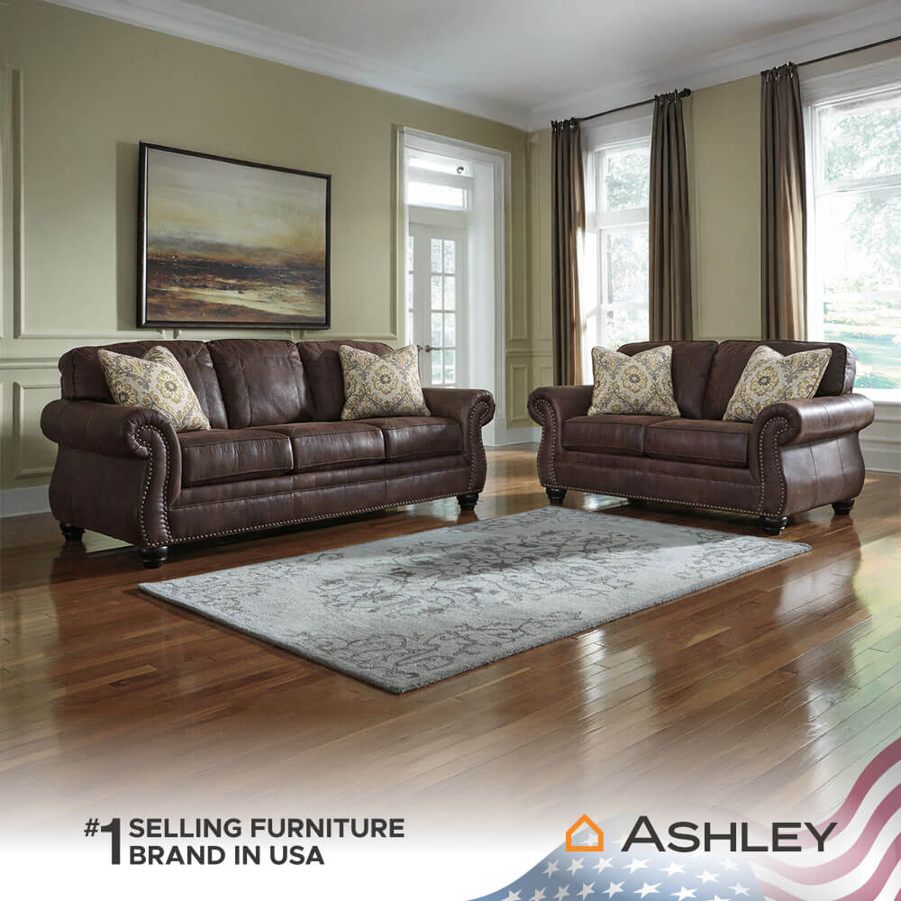 โซฟา 2 ที่นั่ง ASHLEY FURNITURE HOMESTORE รุ่น W80070-O/2 สีน้ำตาลเข้ม