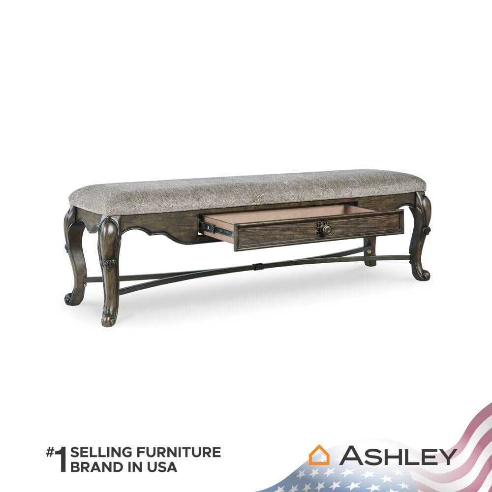ม้านั่งพร้อมลิ้นชัก ASHLEY FURNITURE HOMESTORE รุ่น MAYLEE/160 สีน้ำตาลเข้ม_3