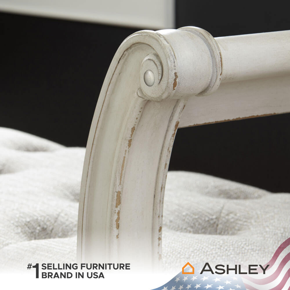 ม้านั่ง ASHLEY FURNITURE HOMESTORE รุ่น REALYN/116 สีขาววินเทจ_3