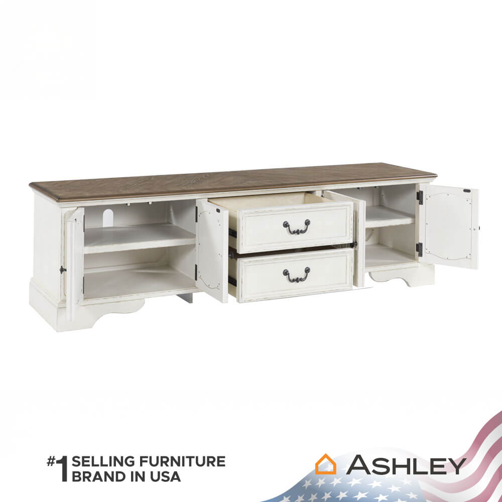 ตู้วางทีวี ASHLEY FURNITURE HOMESTORE รุ่น REALYN/200 สีขาววินเทจ