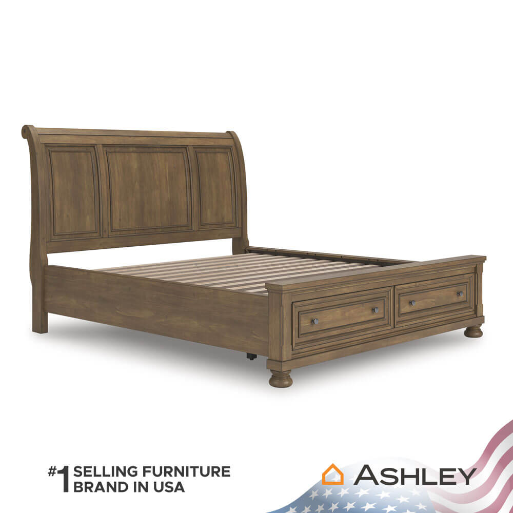 เตียง 6 ฟุต ASHLEY FURNITURE HOMESTORE รุ่น VANDENMORE/180 สีน้ำตาล