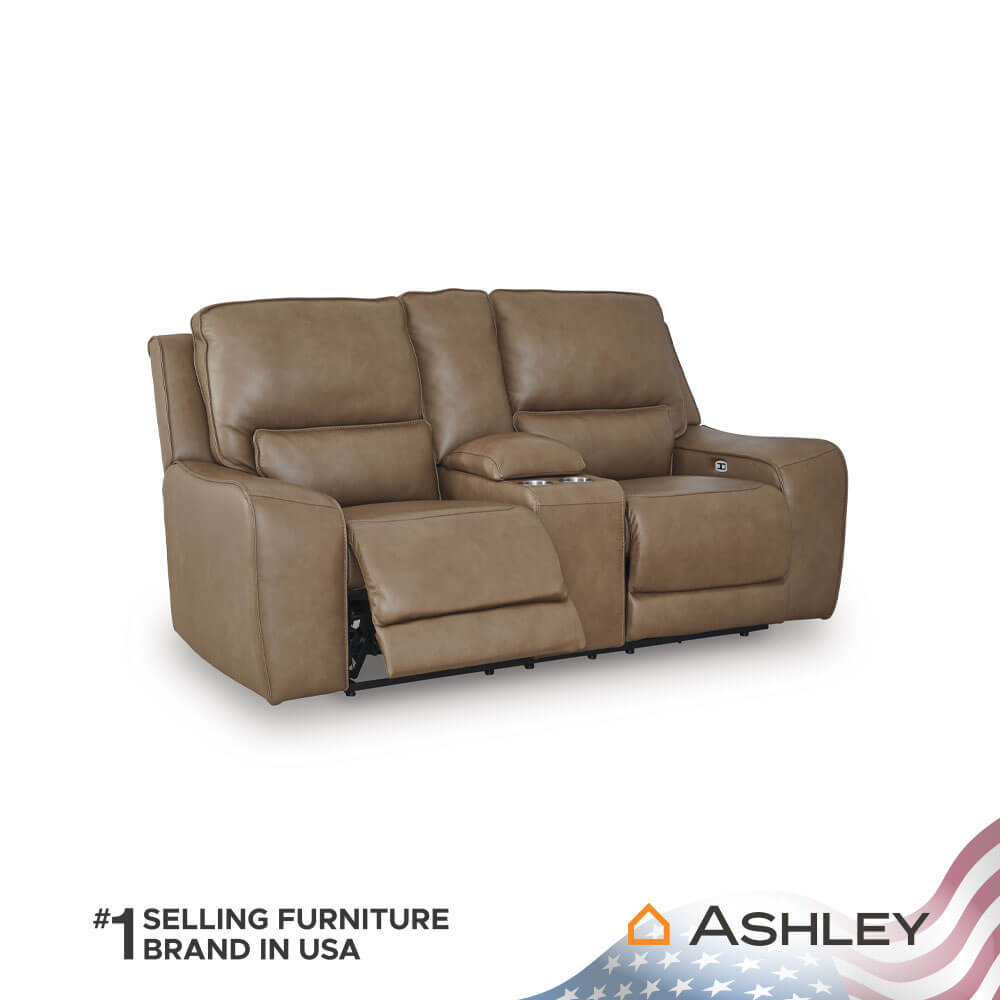 โซฟาปรับเอนนอนไฟฟ้า 2 ที่นั่งพร้อมคอนโซล ASHLEY FURNITURE HOMESTORE รุ่น SILVERBROOKE/2RRM สีน้ำตาล