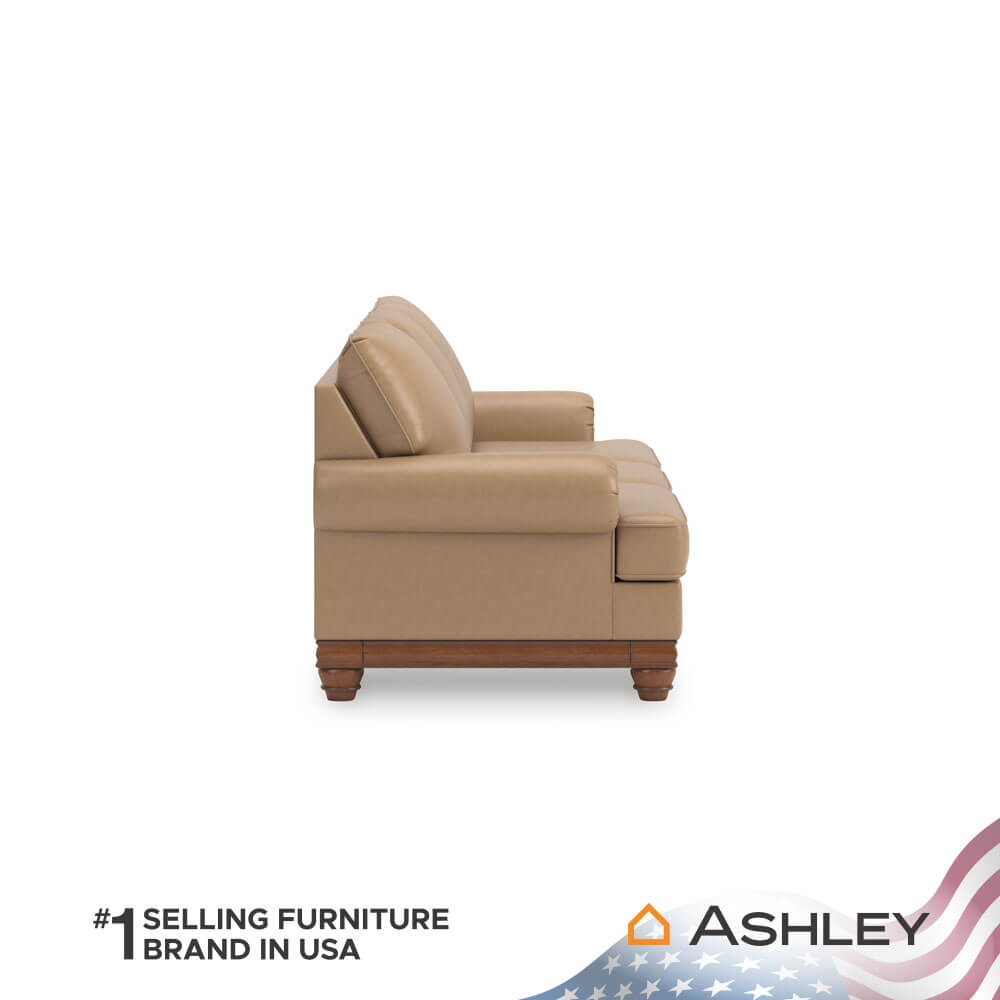 โซฟา 3 ที่นั่ง ASHLEY FURNITURE HOMESTORE รุ่น STOUGHTON-O/3 สีโซฟาสีน้ำตาล/ขาโซฟาสีน้ำตาล