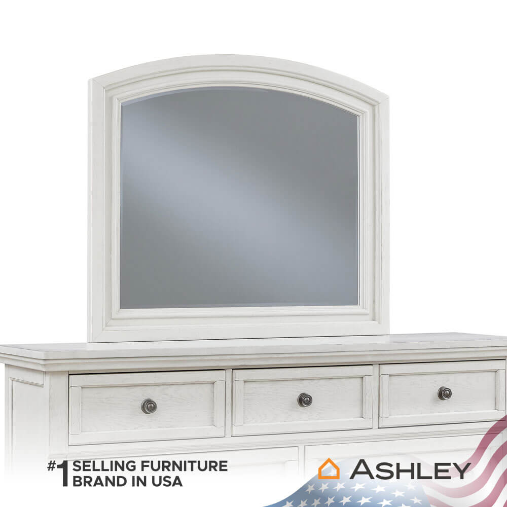 กระจกตั้งโต๊ะ ASHLEY FURNITURE HOMESTORE รุ่น ROBBINSDALE/107x92 สีขาววินเทจ