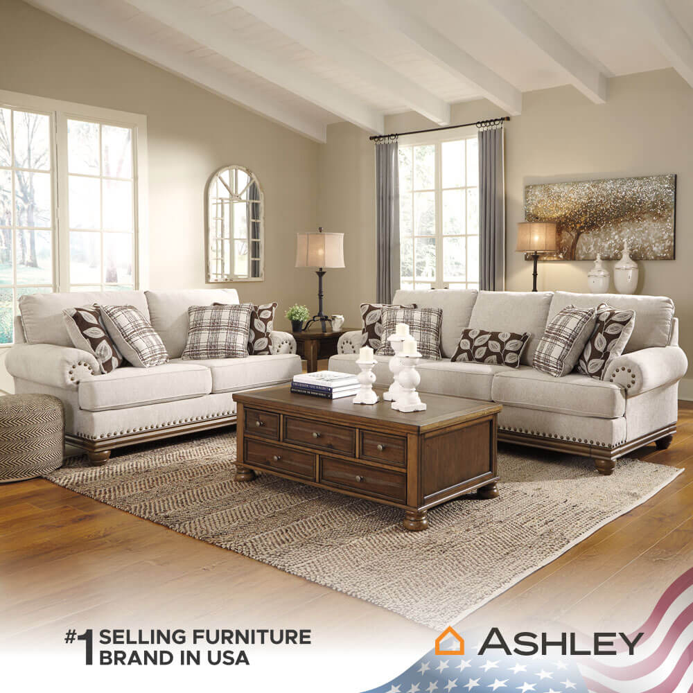 โซฟา 2 ที่นั่ง ASHLEY FURNITURE HOMESTORE รุ่น HARLESON/2 สีครีม