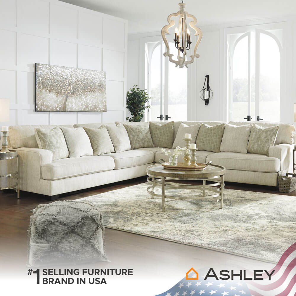 โซฟาตัว L ด้านซ้าย-ขวา ASHLEY FURNITURE HOMESTORE รุ่น RAWCLIFFE/R-L สีเบจ