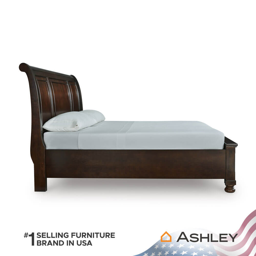 เตียงนอนขนาด 6 ฟุต ASHLEY FURNITURE HOMESTORE รุ่น PORTER/180 สีน้ำตาล