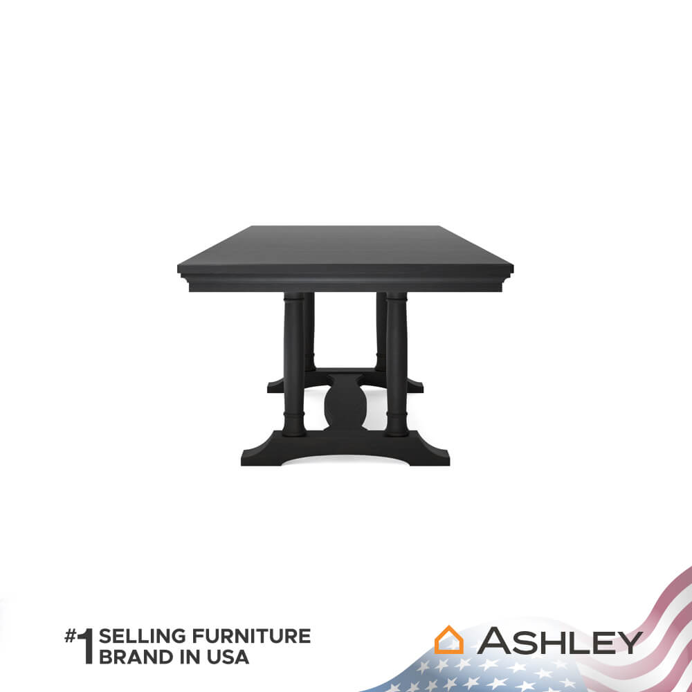 โต๊ะอาหาร ปรับขนาดได้ ASHLEY FURNITURE HOMESTORE รุ่น WELLTERN/192-235 สีดำ