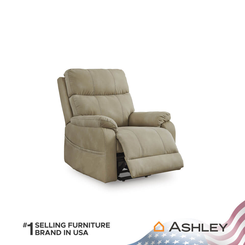 โซฟาปรับเอนไฟฟ้า 1 ที่นั่ง ASHLEY FURNITURE HOMESTORE รุ่น NEXT-GEN DURAPELLA/1RM สีน้ำตาลอ่อน