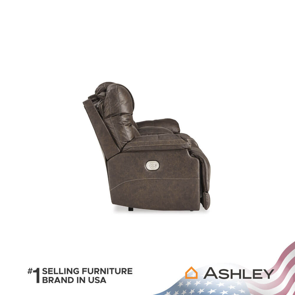 โซฟาปรับเอนไฟฟ้า 2 ที่นั่งพร้อมที่วางแขน ASHLEY FURNITURE HOMESTORE รุ่น WURSTROW/2RRM สีน้ำตาล