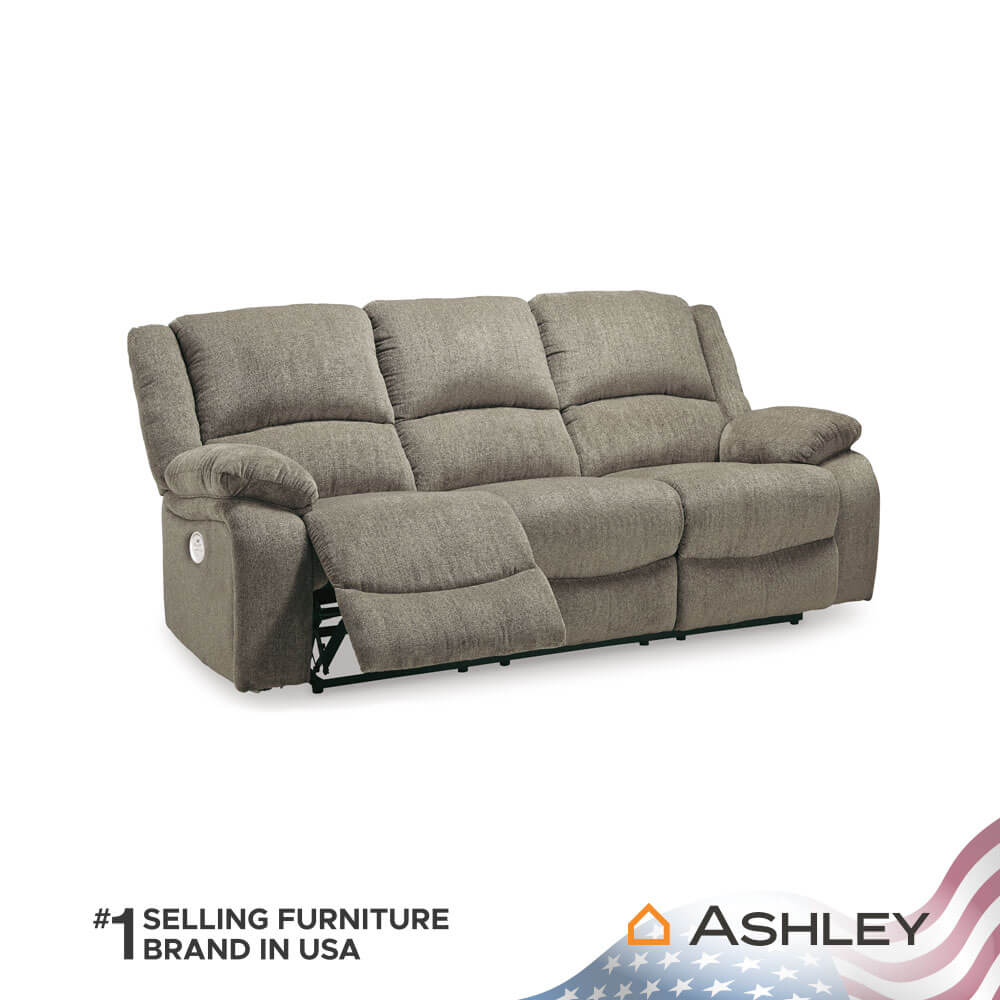 โซฟาปรับเอนนอน 3 ที่นั่ง ASHLEY FURNITURE HOMESTORE รุ่น DRAYCOLL/3RRM สีน้ำตาลอ่อน