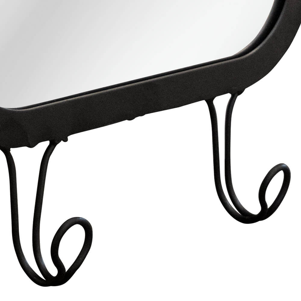 กระจกติดผนังพร้อมที่แขวน RINA HEY รุ่น MONA/30X50 สีดำ_4