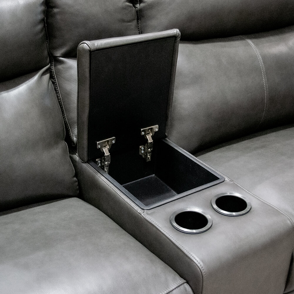 โซฟาปรับเอนนอนเข้ามุมด้านซ้ายไฟฟ้า CHIC REPUBLIC รุ่น BROMPTON/RRRM-L สีเทาเข้ม