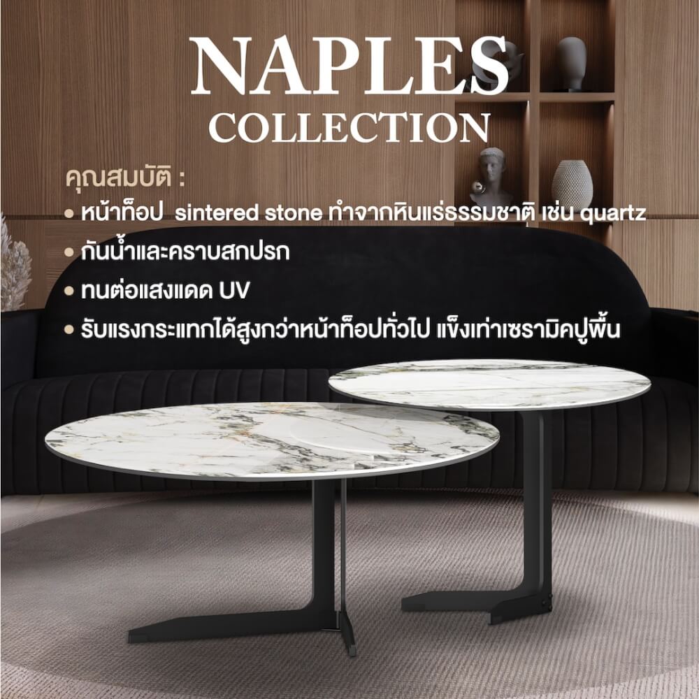 โต๊ะข้าง CHIC REPUBLIC รุ่น NAPLES/60 สีขาวฟลอเรนซ์