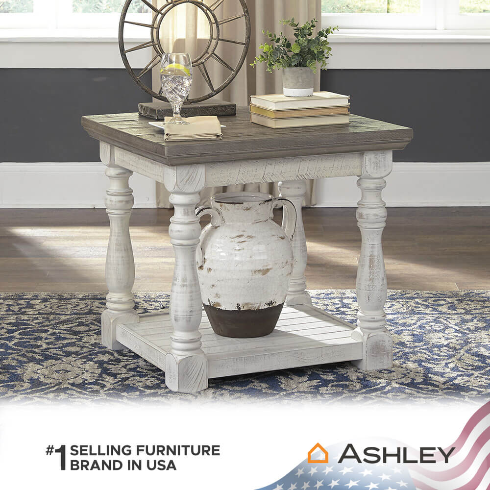 โต๊ะข้าง ASHLEY FURNITURE HOMESTORE รุ่น HAVALANCE/66 สีขาววินเทจ