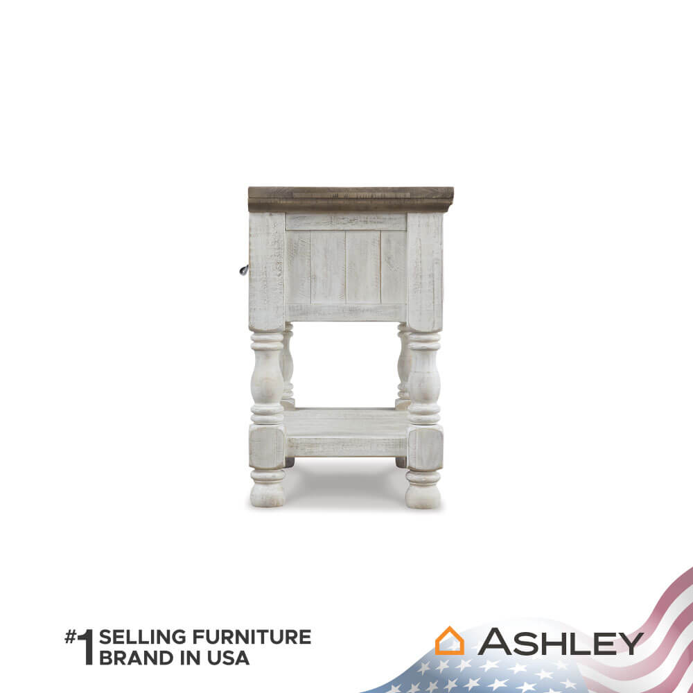 โต๊ะข้างเตียง ASHLEY FURNITURE HOMESTORE รุ่น HAVALANCE สีขาววินเทจ_4